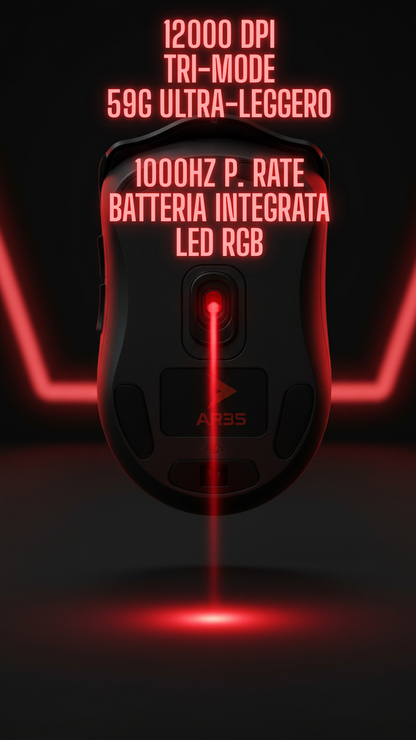 AR3S Blood Red V1 - High Perfomance Gaming Mouse