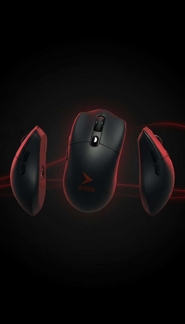 AR3S Blood Red V1 - High Perfomance Gaming Mouse